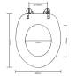 Preview:  Toilettensitz MDF Deckel ohne Absenkautomatik Design Braun