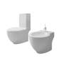 Preview:  Toilette und Bidet Set Weiß Keramik