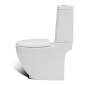 Preview:  Stand-WC & Bidet Set Weiß Keramik