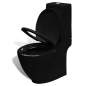 Preview: Stand-Toilette/WC WC Sitz+Stand-Bidet Bodenstehend schwarz