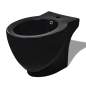 Preview: Stand-Toilette/WC WC Sitz+Stand-Bidet Bodenstehend schwarz