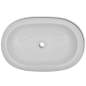 Preview: Keramik Waschtisch Waschbecken Oval Weiß 63 x 42 cm