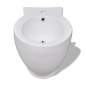 Preview: Keramik Toilette & Bidet Set weiß