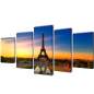 Preview: Bilder Dekoration Set Eiffelturm 200 x 100 cm