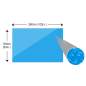 Preview: Rechteckige Pool-Abdeckung 260 x 160 cm PE Blau 