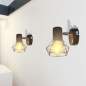 Preview: Wandleuchten 2 Stk. LED-Glühlampe Industrie-Stil Drahtschirm Schwarz