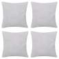 Preview: 4 weiße Kissenbezüge Baumwolle 50 x 50 cm