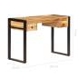 Preview:  Schreibtisch mit 2 Schubladen 110 x 50 x 77 cm Mangoholz Massiv