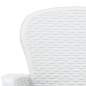 Preview:  Gartenstühle 2 Stk. mit Kissen Weiß Kunststoff Rattan-Optik