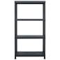 Preview:  Lagerregal Schwarz 100 kg 60 x 30 x 138 cm Kunststoff