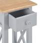 Preview:  Beistelltisch Grau 27 x 27 x 65,5 cm Holz