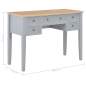 Preview:  Schreibtisch Grau 109,5 x 45 x 77,5 cm Holz