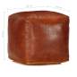 Preview:  Pouf Hellbraun 40 x 40 x 40 cm Echtes Ziegenleder