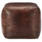 Preview:  Pouf Dunkelbraun 40 x 40 x 40 cm Echtes Ziegenleder
