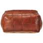 Preview:  Pouf Hellbraun 60 x 60 x 30 cm Echtes Ziegenleder