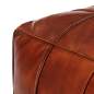 Preview:  Pouf Hellbraun 60 x 60 x 30 cm Echtes Ziegenleder