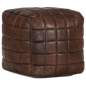 Preview:  Pouf Dunkelbraun 40 x 40 x 40 cm Echtes Ziegenleder