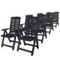 Preview:  9-tlg. Garten-Essgruppe Kunststoff Anthrazit