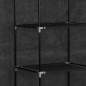 Preview:  Kleiderschrank mit Fächern Stangen Schwarz 150x45x175cm Stoff