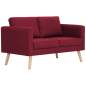 Preview:  2-Sitzer-Sofa Stoff Weinrot