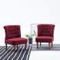 Preview:  Französische Stühle 2 Stk. Weinrot Stoff