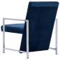 Preview:  Sessel mit verchromten Füßen Blau Samt