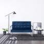 Preview:  2-Sitzer-Sofa mit Armlehnen Blau Chrom und Samt  