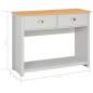 Preview:  Konsolentisch Grau 97x35x76 cm