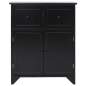 Preview:  Beistellschrank 60x30x75 cm Schwarz Massivholz Paulownia