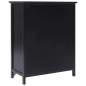 Preview:  Beistellschrank 60x30x75 cm Schwarz Massivholz Paulownia