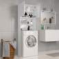 Preview: Waschmaschinenschrank Hochglanz-Weiß 64x25,5x190 cm Spanplatte
