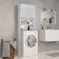 Preview: Waschmaschinenschrank Hochglanz-Weiß 64x25,5x190 cm Spanplatte