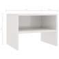 Preview:  Nachttisch Hochglanz-Weiß 40x30x30 cm Holzwerkstoff