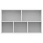 Preview:  Bücherregal/Sideboard Weiß 50x25x80 cm Holzwerkstoff