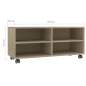 Preview:  TV-Schrank mit Rollen Sonoma-Eiche 90x35x35 cm Holzwerkstoff