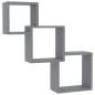 Preview:  Cube Wandregale Grau 68x15x68 cm Holzwerkstoff