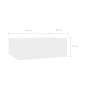 Preview:  Hängende Nachttische 2 Stk. Hochglanz-Weiß 40x30x15 cm