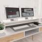 Preview:  Monitorständer Hochglanz-Weiß 100x24x13 cm Holzwerkstoff