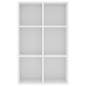 Preview:  Bücherregal/Sideboard Weiß 66x30x98 cm Holzwerkstoff