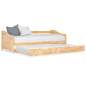 Preview:  Ausziehsofa Bettgestell Kiefernholz 90 x 200 cm