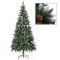 Preview:  Künstlicher Weihnachtsbaum Kiefernzapfen Weißem Glitzer 210 cm