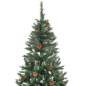 Preview:  Künstlicher Weihnachtsbaum Kiefernzapfen Weißem Glitzer 210 cm