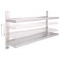 Preview:  Wandregal mit 2 Ablagen Edelstahl 150x30 cm