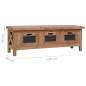 Preview:  TV-Schrank mit 3 Schubladen 120×30×40 cm Massivholz Mahagoni