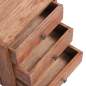 Preview:  Nachttisch mit 3 Schubladen 35×25×35 cm Recyceltes Massivholz