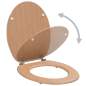 Preview:  Toilettensitze 2 Stk. mit Hartschalendeckel MDF Bambus-Design