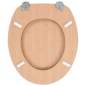 Preview:  Toilettensitze 2 Stk. mit Hartschalendeckel MDF Bambus-Design