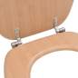 Preview:  Toilettensitze 2 Stk. mit Hartschalendeckel MDF Bambus-Design