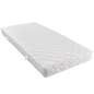 Preview:  Bett mit Matratze Grau und Weiß Kunstleder 180 x 200 cm