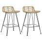 Preview:  Barstühle 2 Stk. Natur Rattan